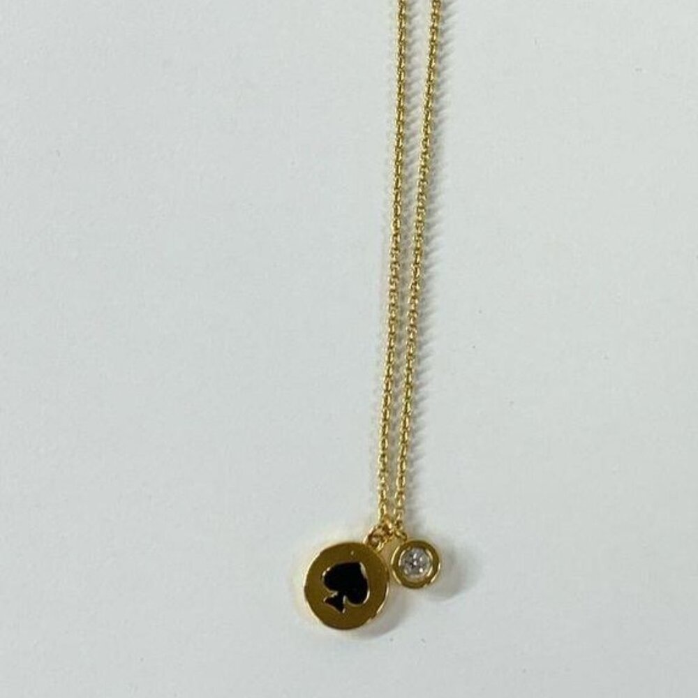 Kate Spade Spot the Spade 2 Charm Necklace 20 inches - Picture 3 of 4